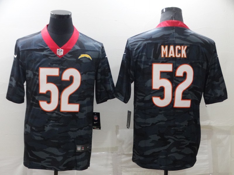 Men's Los Angeles Chargers Khalil Mack #52 Grey Camouflage Jersey